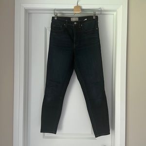 Everlane High Rise Skinny Jean - Ankle - Size 27 - dark blue denim